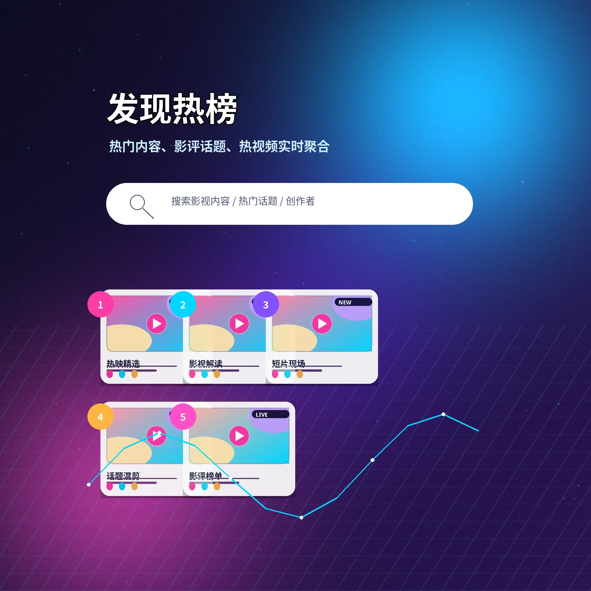 蘑菇视频发现频道主题视觉