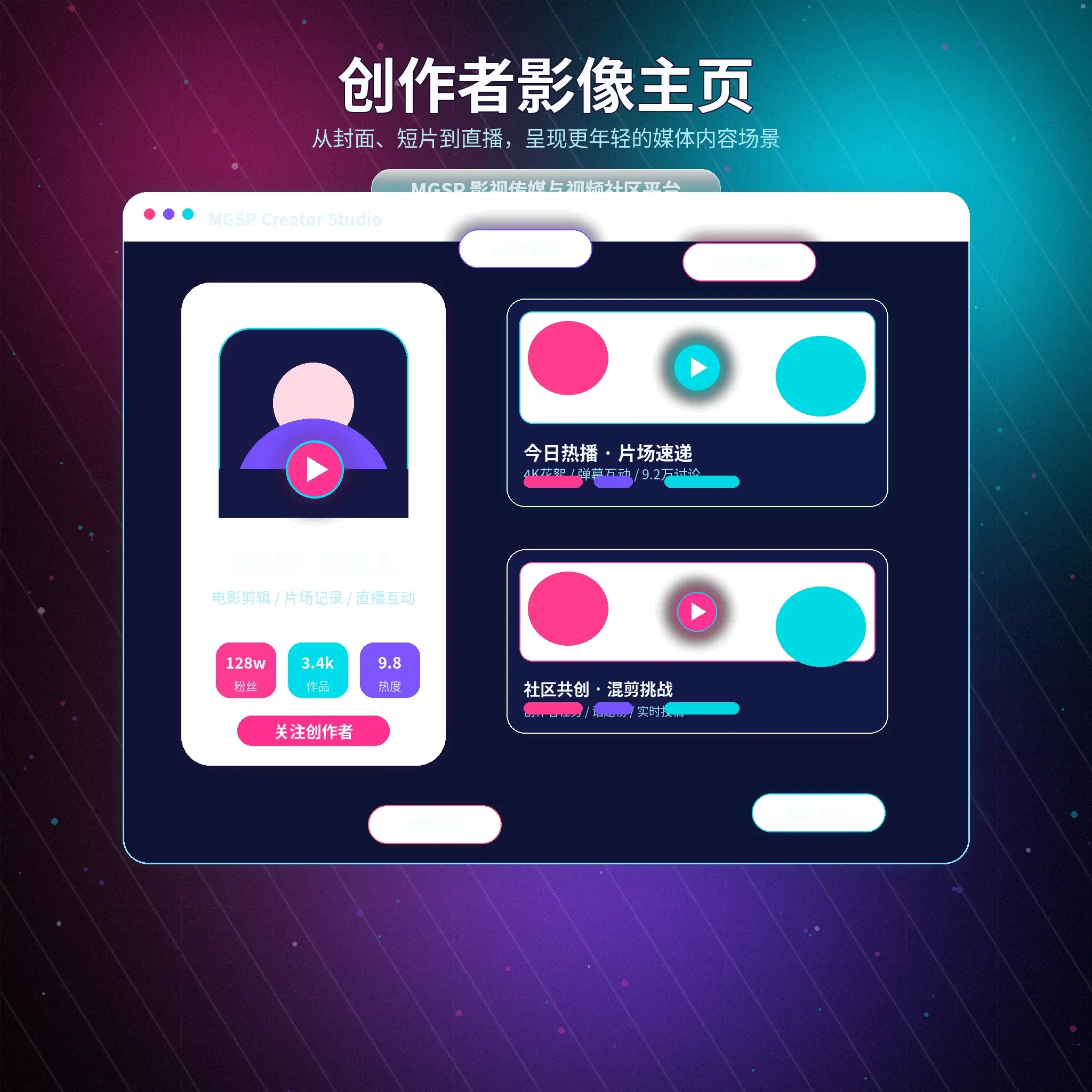 蘑菇视频艺术创作内容视觉